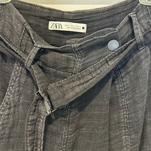 Zara black harem belted pants